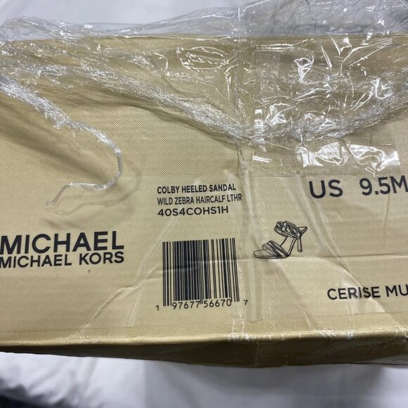 NEW MICHAEL KORS Women's Colby Heeled Sandals – Black/Pink, Size 9.5 - Picture 6 of 6